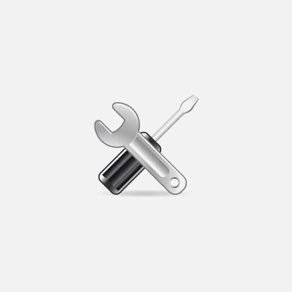 A gray wrench and silver screwdriver, crossed on a light gray background, showcase the peak performance of Fridjas f800 Repair/Service—perfect for highlighting your repair expertise.