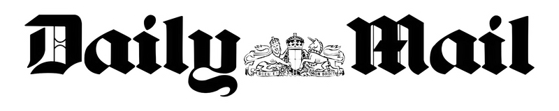 The Daily Mail logo features the words Daily Mail in black gothic-style font with an intricate crest design between the two words on a light background.