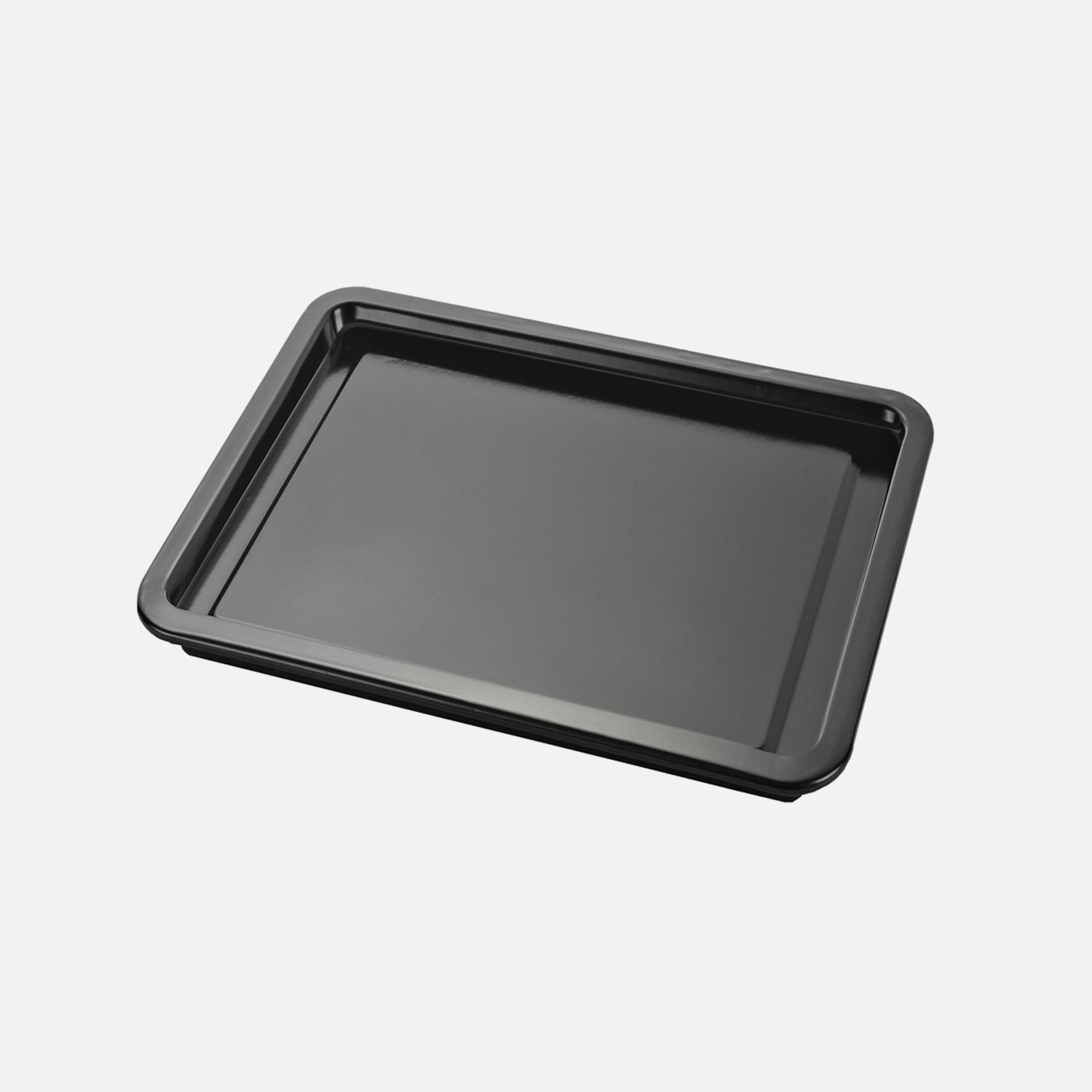 The Fridja f77 Baking Tray is a black, rectangular, PFAS-free tray with raised edges, designed for the f77 Super Oven Pro. Shown on a plain white background.