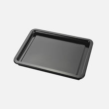 The Fridja f77 Baking Tray is a black, rectangular, PFAS-free tray with raised edges, designed for the f77 Super Oven Pro. Shown on a plain white background.