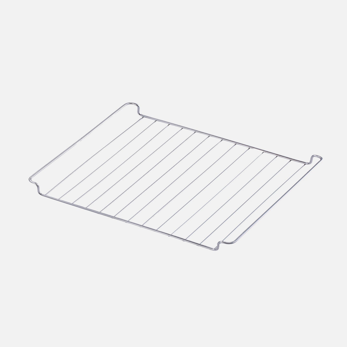 The Fridja f77 Grill Rack, a metal oven accessory with parallel bars and two notched edges, is designed for the f77 Super Oven Pro and is shown on a plain white background.