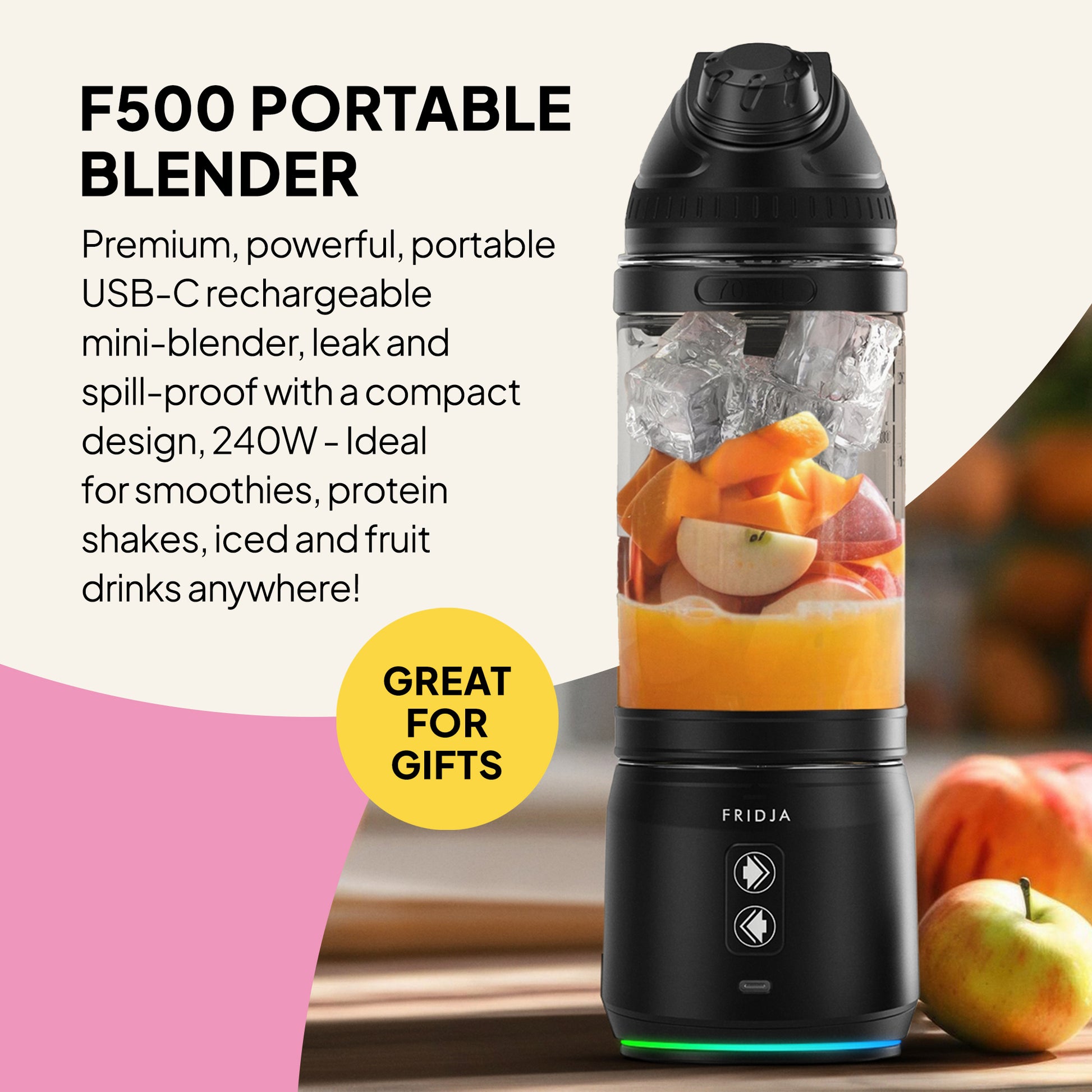 Fridja f500 Portable Blender Blend Smoothies On-the-Go