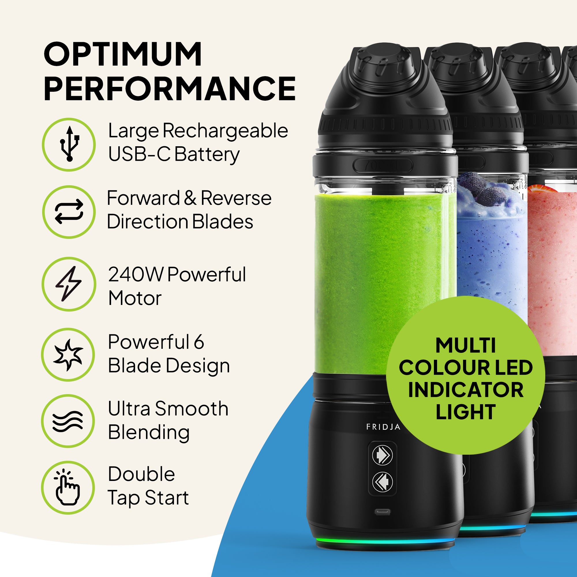 Cold Press Juicer & Blender Duo | f1900 & f500 | Fridja
