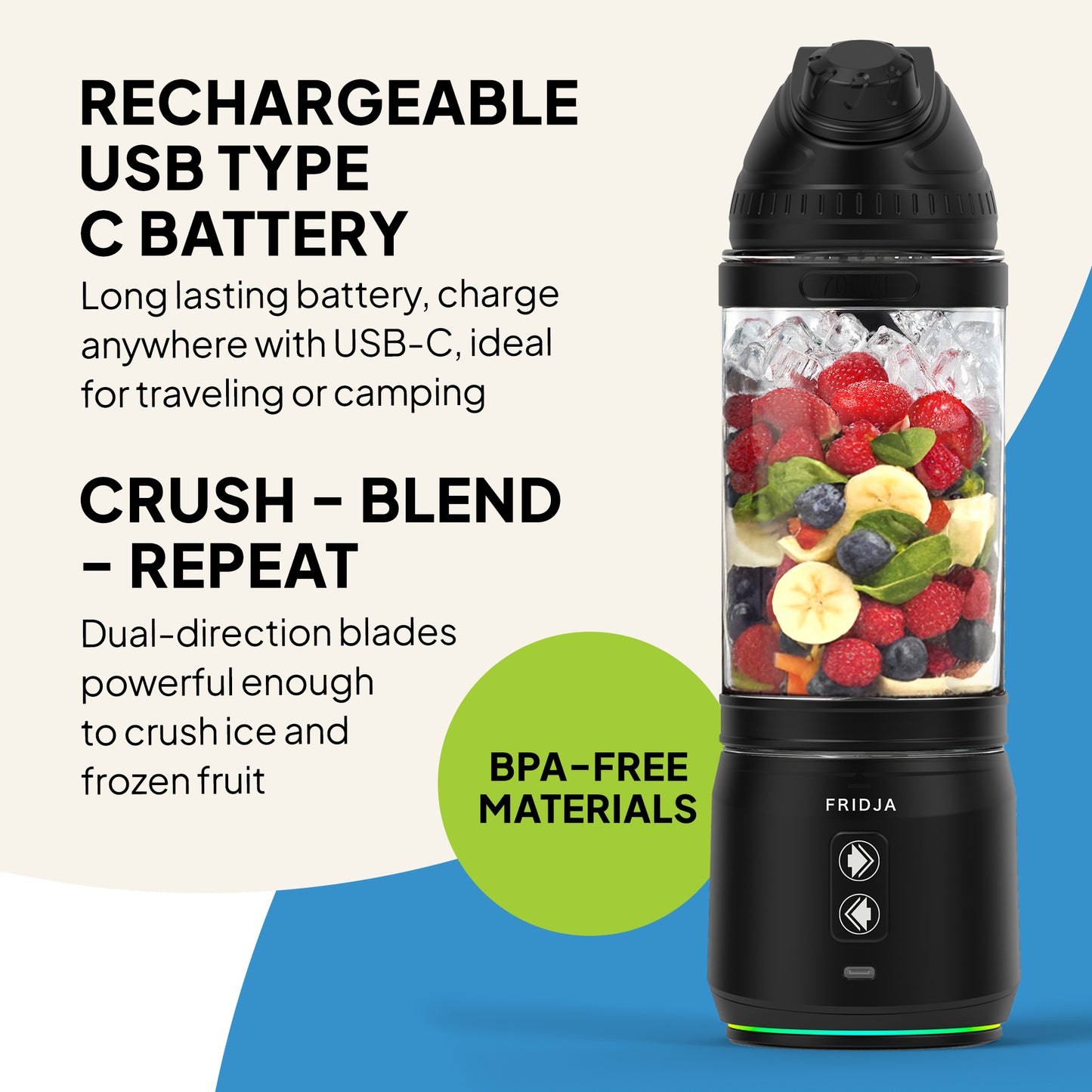 Portable Blender/Juicer Duo - f500 and f1900