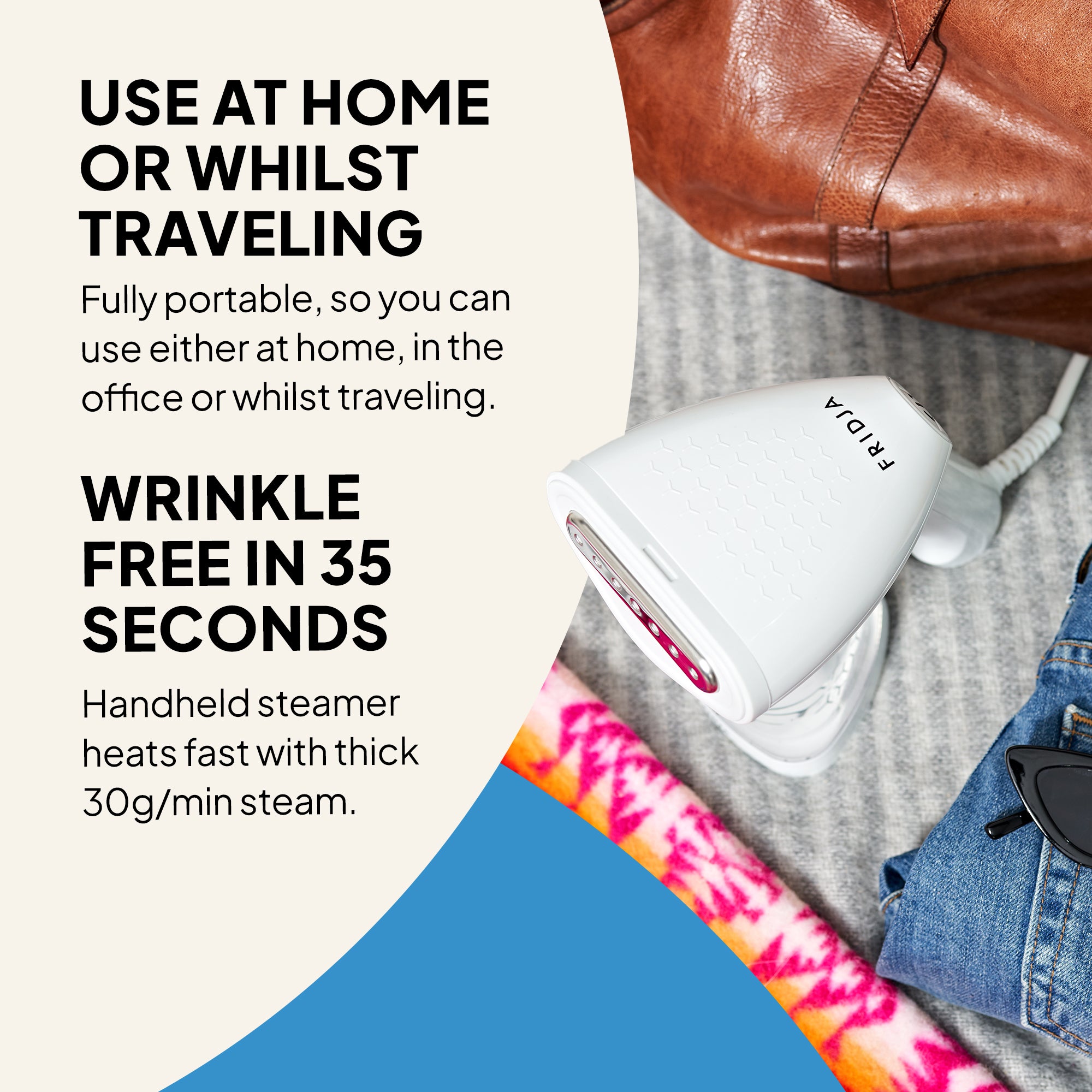 Fridja f10 Handheld Clothes Steamer | Refurbished