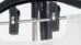 Close-up of two black zippers, partially unzipped on black fabric against a white background. The metallic teeth and sleek black pulls are possibly replacement parts for Fridja f1200 Clips.