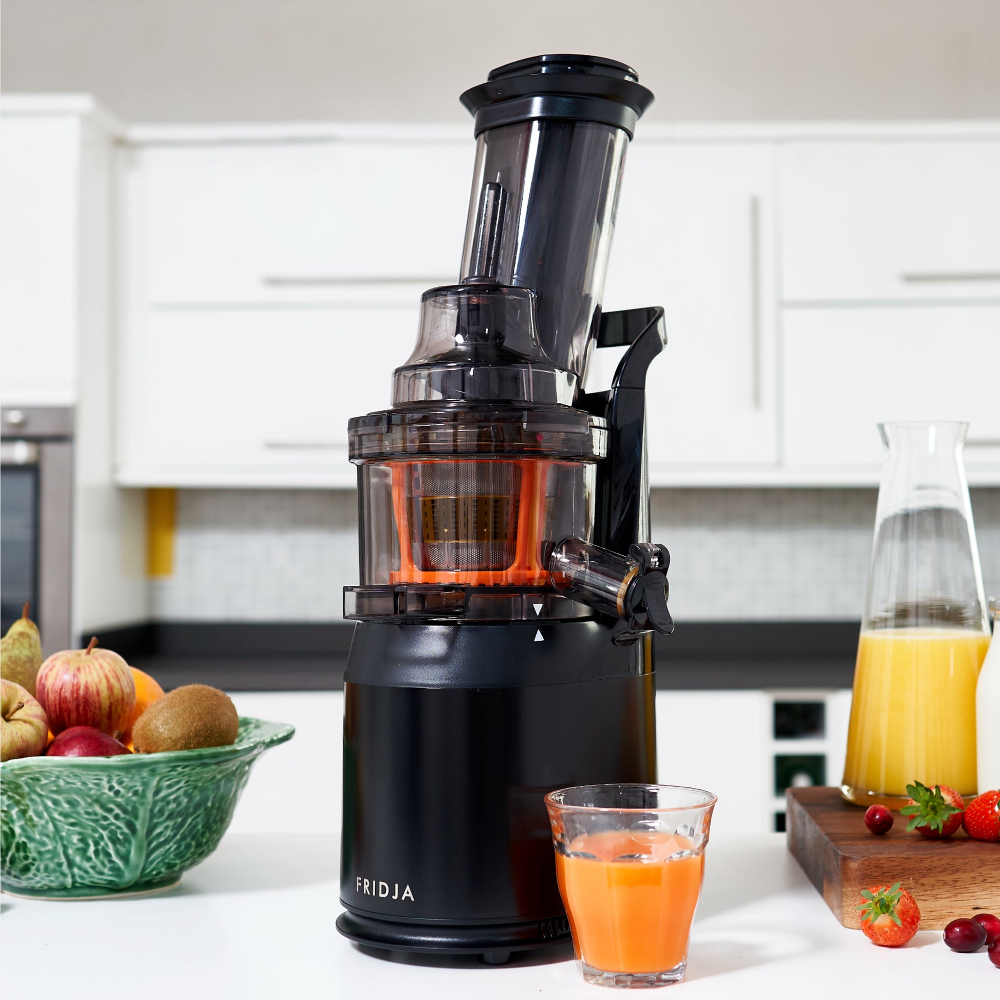 Whole Fruit Juicer Black Stainless Steel Cold Press Juicer