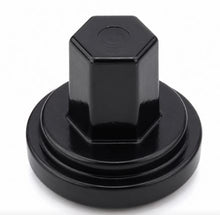 A black, hexagonal Fridja f800 cover oil filter wrench socket with a wide base, perfect for juicer replacement or working with f800 cover parts, shown on a white background.