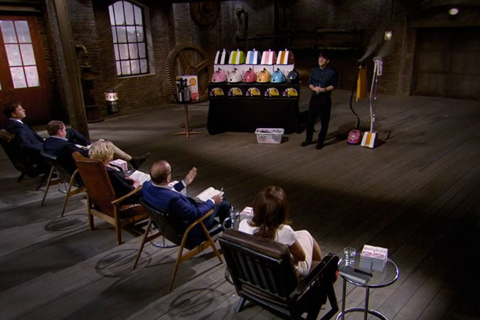 Ben Fridja pitching the Fridja steamer range on BBC Dragons' Den, 2015