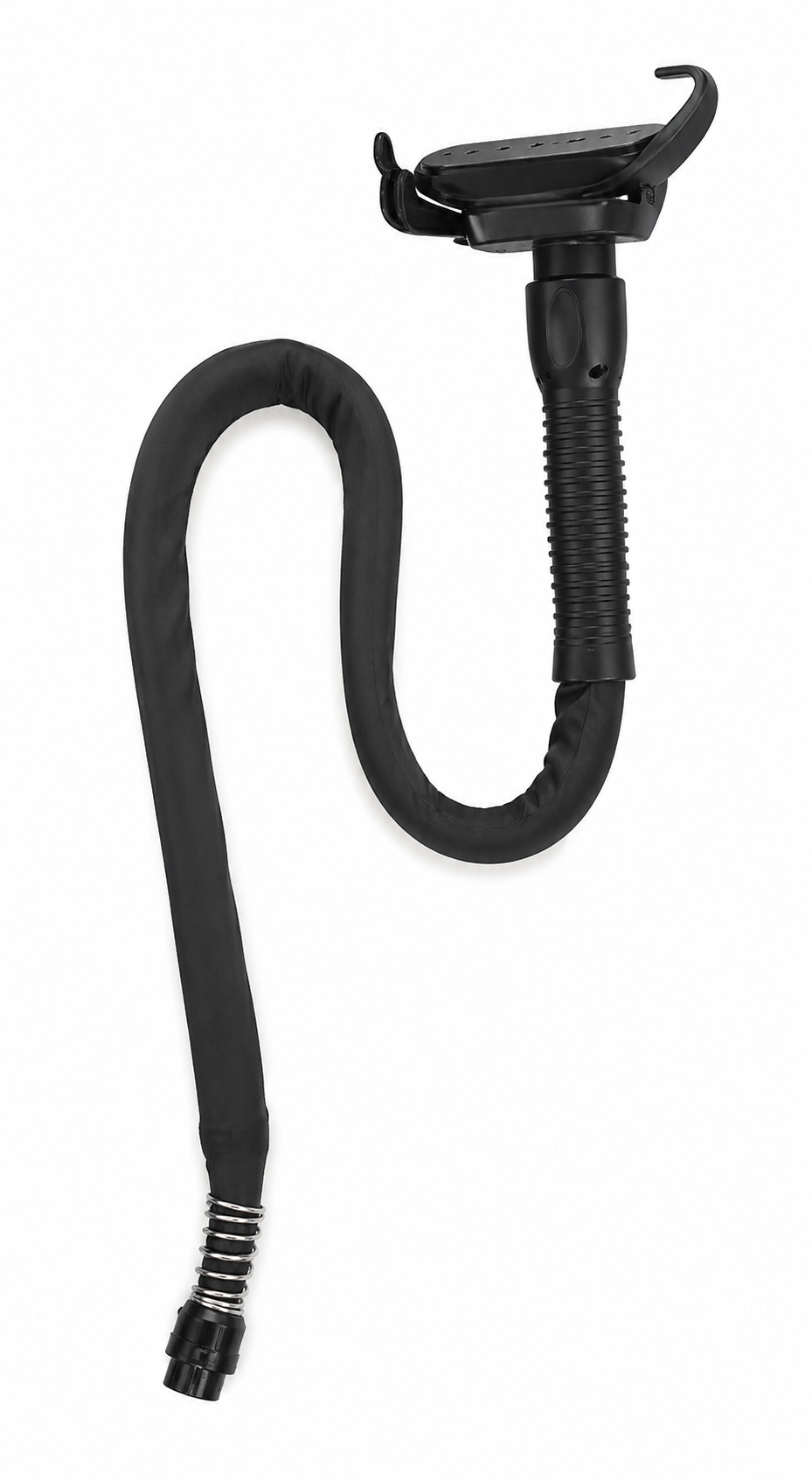 The Fridja f1600 Steamer Head and Hose features a flexible black hose with a ribbed handle and a wide steamer head, shown against a white background.